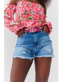 Jeansshorts mit Abschürfungen, blau 3006 – Online-Shop – Boutique